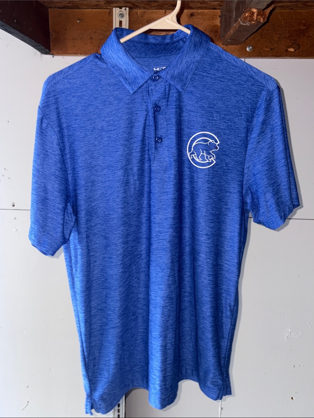 Chicago Cubs Blue Polo Shirt with Team Logo, Size Adult Small